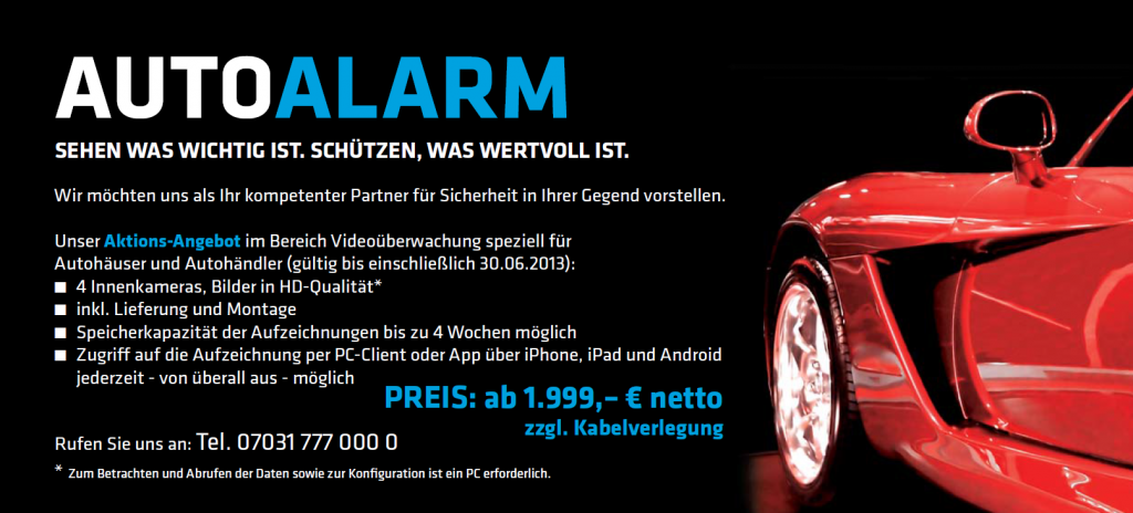 Flyer Autoalarm